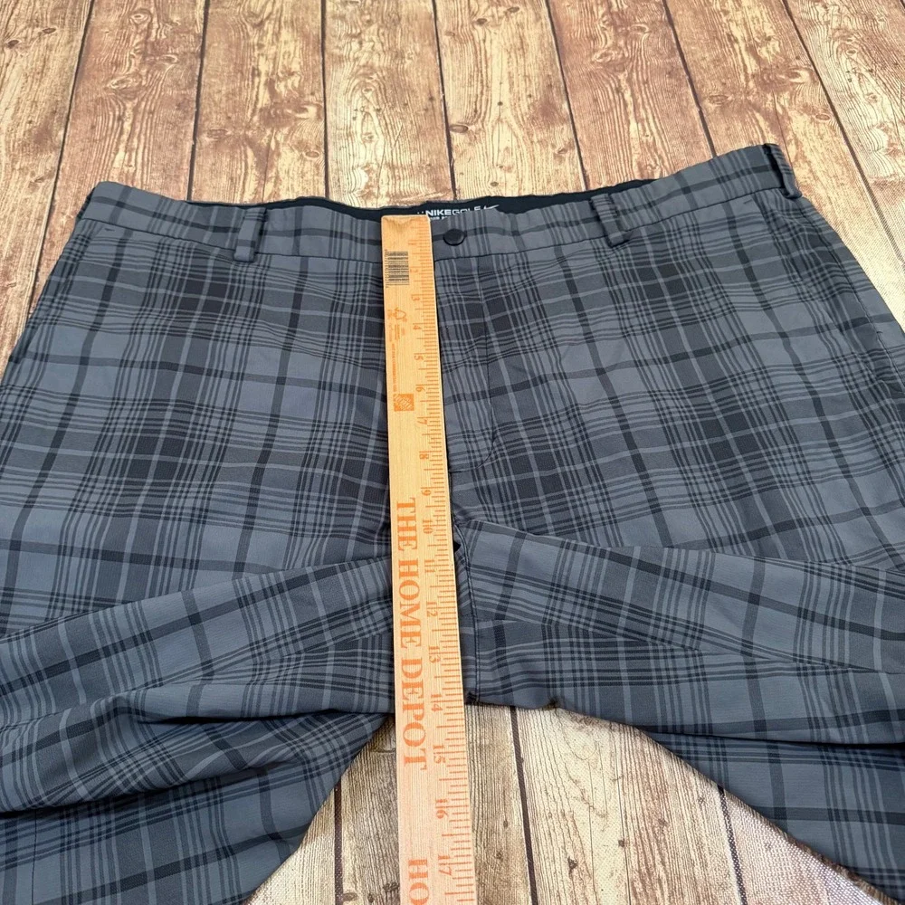 Nike Tour Performance Golf Shorts Mens 40 Gray Plaid Dri Fit Activewear